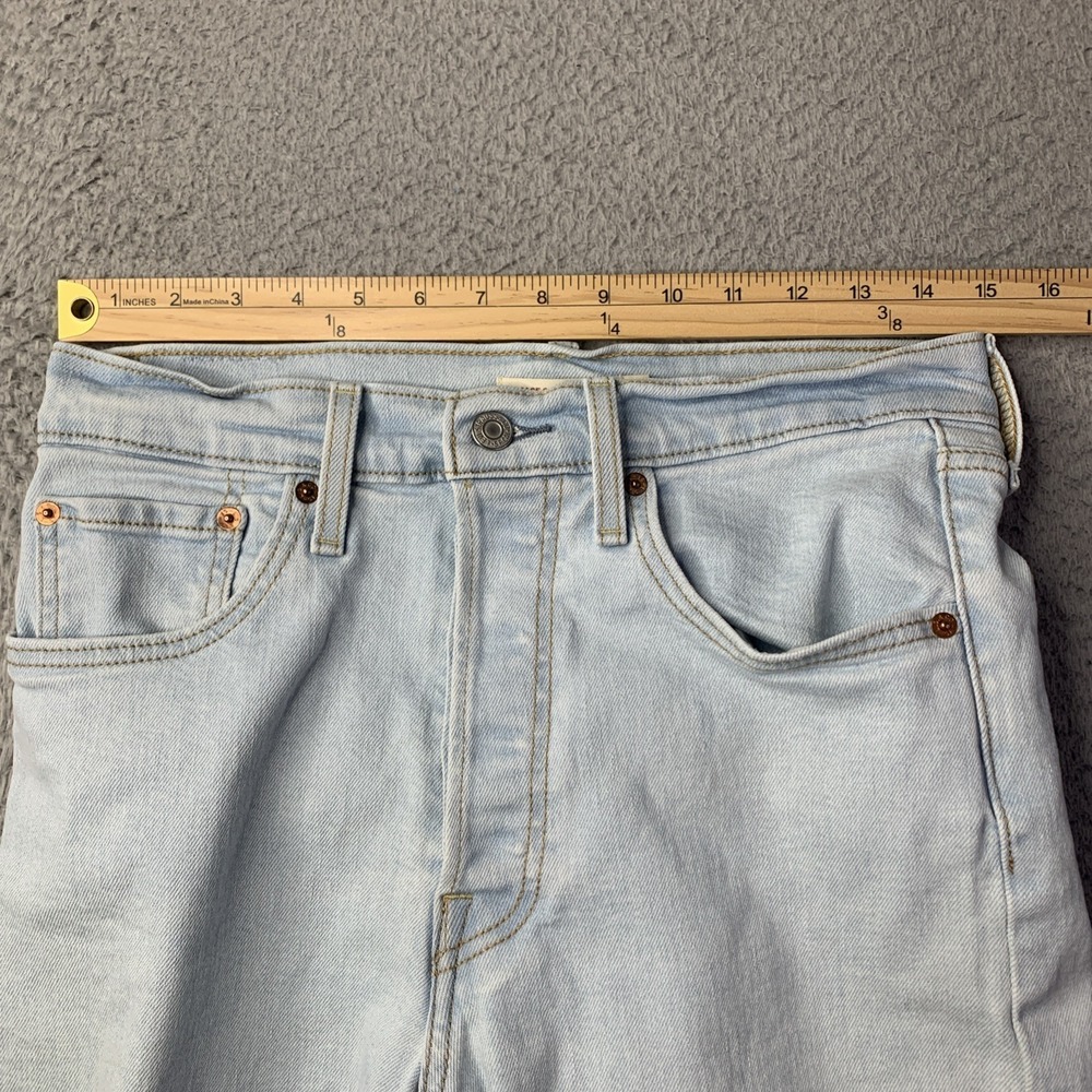 Levi's Ribcage Ankle Straight Jeans Womens Size 30x27 Button Fly - Picture 12 of 15